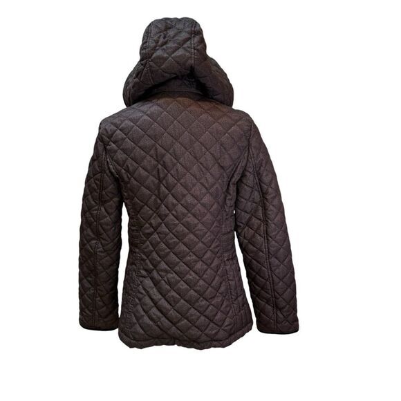 Quilted Jacket With Hood Faux Sherpa Lined Coat - Picture 3 of 12